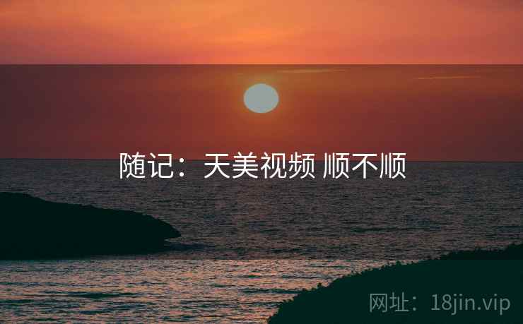 随记：天美视频 顺不顺